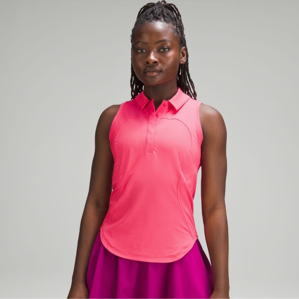 Lululemon Quick-Dry Sleeveless Polo
Shirt Size 4